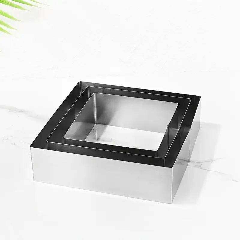 Casa si Gradina - Bucatarie si vesela - Ustensile bucatarie - Forme prajituri - Set 3 rame pentru tort forma patrata ABYZ - Infinity.ro