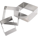 Casa si Gradina - Bucatarie si vesela - Ustensile bucatarie - Forme prajituri - Set 3 rame pentru tort forma patrata ABYZ - Infinity.ro