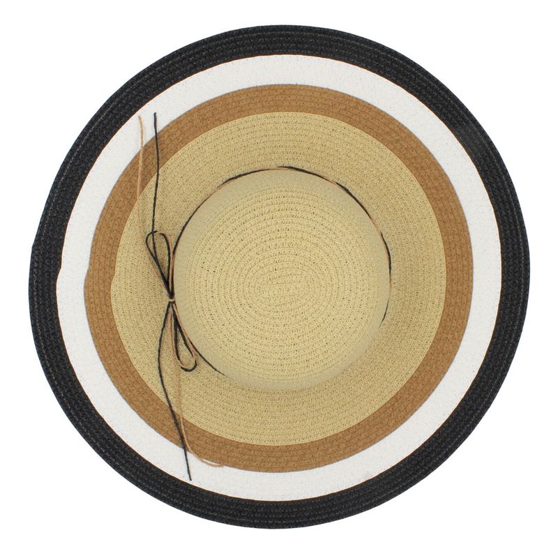 Fashion, accesorii si bijuterii - Femei - Accesorii femei - Caciuli si palarii femei - Palarie plaja dama bej cu funda subtire - Infinity.ro