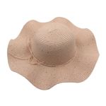 Fashion, accesorii si bijuterii - Femei - Accesorii femei - Caciuli si palarii femei - Palarie plaja dama roz cu funda subtire - Infinity.ro