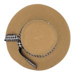 Fashion, accesorii si bijuterii - Femei - Accesorii femei - Caciuli si palarii femei - Palarie plaja dama maro funda alba - Infinity.ro