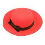 Fashion, accesorii si bijuterii - Femei - Accesorii femei - Caciuli si palarii femei - Palarie plaja dama corai funda maro - Infinity.ro