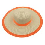 Fashion, accesorii si bijuterii - Femei - Accesorii femei - Caciuli si palarii femei - Palarie plaja dama nature cu portocaliu - Infinity.ro
