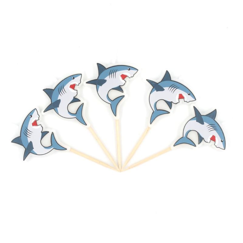 Casa si Gradina - Decoratiuni - Decoratiuni petrecere - Accesorii pentru petrecere - Set 5 lumanari party rechini fiorosi - Infinity.ro