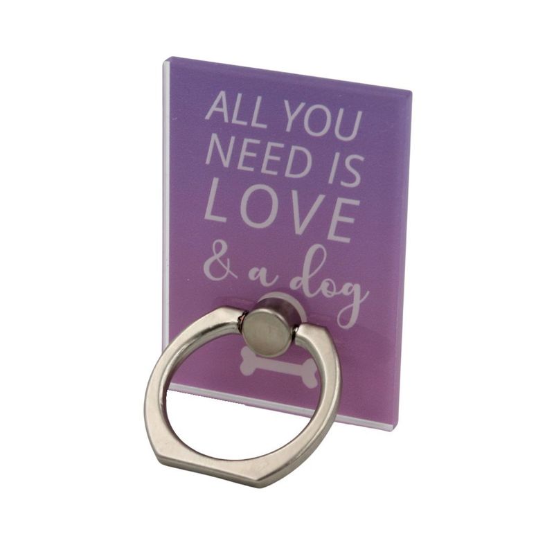 Laptop, Telefoane si Tablete - Telefoane mobile si accesorii - Accesorii Telefoane - Suport si docking telefoane - Suport inel telefon All you need is love & a dog - Infinity.ro