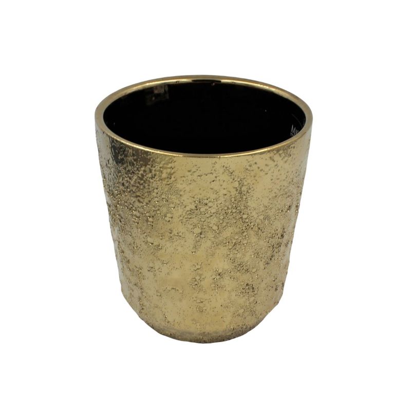 Casa si Gradina - Gradinarit si plante - Plante si ghivece - Ghivece si suporturi - Masca de ghiveci auriu Mica 15x12 cm - Infinity.ro