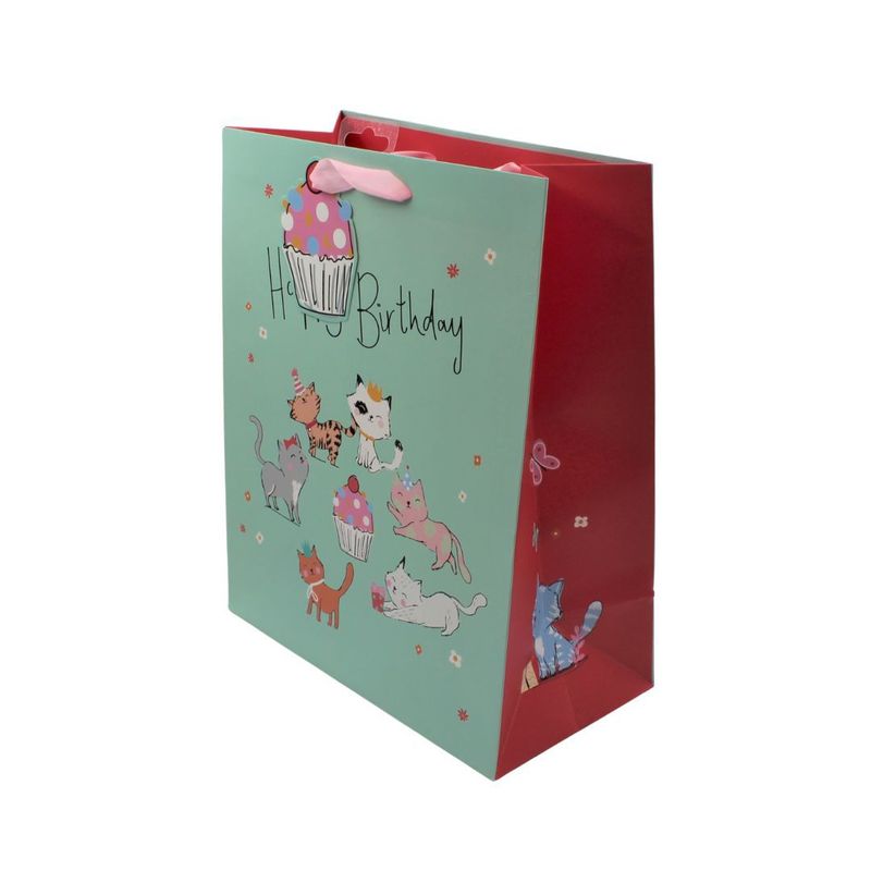 Market - Cadouri - Pungi cadou si accesorii - Punga de cadou hartie L Kitten Party - Infinity.ro