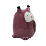 Casa si Gradina - Decoratiuni - Obiecte decorative - Decoratiuni camera copilului - Pusculita din ceramica model bufnita mov - Infinity.ro
