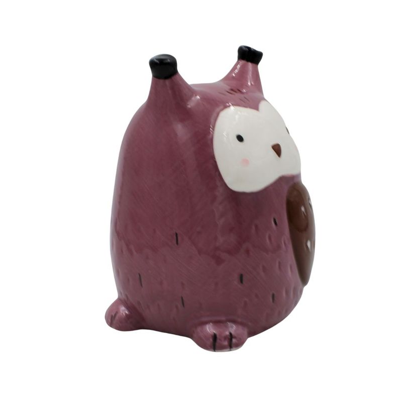 Casa si Gradina - Decoratiuni - Obiecte decorative - Decoratiuni camera copilului - Pusculita din ceramica model bufnita mov - Infinity.ro