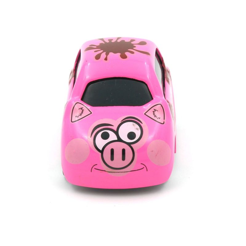 Jucarii, Copii si Bebe - Jucarii si jocuri - Vehicule si jucarii cu telecomanda - Masinute - Masinuta cu sistem pull-back purcelus roz - Infinity.ro