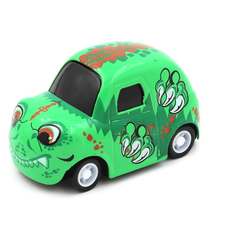 Jucarii, Copii si Bebe - Jucarii si jocuri - Vehicule si jucarii cu telecomanda - Masinute - Masinuta cu sistem pull-back dinozaur verde - Infinity.ro