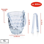 Casa si Gradina - Bucatarie si vesela - Accesorii bar - Frapiere si clesti gheata - Frapiera Pentru Gheata din Sticla cu Maner si Cleste din PVC Glixicom - Infinity.ro