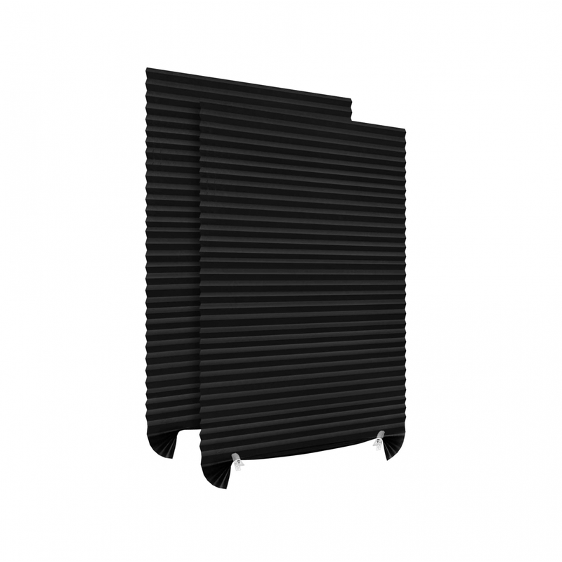 Casa si Gradina - Textile si covoare - Rulouri si jaluzele - Jaluzea Plisata cu Sistem de Prindere Autoadeziv Glixicom 60 x 150 cm Negru - Infinity.ro