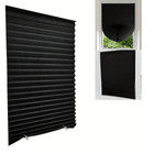 Casa si Gradina - Textile si covoare - Rulouri si jaluzele - Jaluzea Plisata cu Sistem de Prindere Autoadeziv Glixicom 60 x 150 cm Negru - Infinity.ro