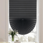 Casa si Gradina - Textile si covoare - Rulouri si jaluzele - Jaluzea Plisata cu Sistem de Prindere Autoadeziv Glixicom 60 x 150 cm Negru - Infinity.ro