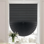 Casa si Gradina - Textile si covoare - Rulouri si jaluzele - Jaluzea Plisata cu Sistem de Prindere Autoadeziv Glixicom 60 x 150 cm Negru - Infinity.ro