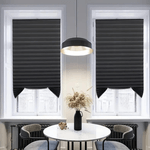 Casa si Gradina - Textile si covoare - Rulouri si jaluzele - Jaluzea Plisata cu Sistem de Prindere Autoadeziv Glixicom 60 x 150 cm Negru - Infinity.ro