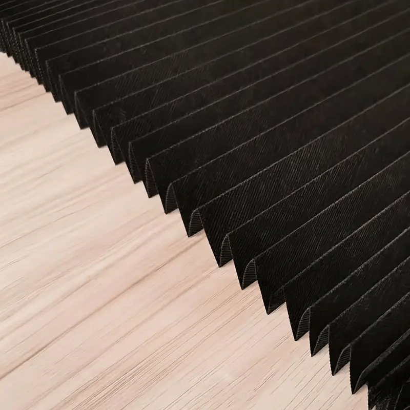 Casa si Gradina - Textile si covoare - Rulouri si jaluzele - Jaluzea Plisata cu Sistem de Prindere Autoadeziv Glixicom 60 x 150 cm Negru - Infinity.ro