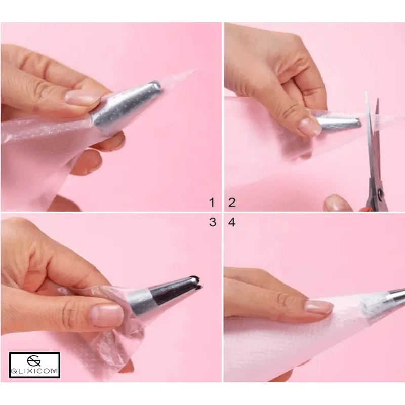 Casa si Gradina - Mobilier - Feronerie si accesorii mobila - Set 50 Pungi pentru Ornare Crema Transparente Glixicom 30 cm Capacitate Aproximativa 500 ml - Infinity.ro