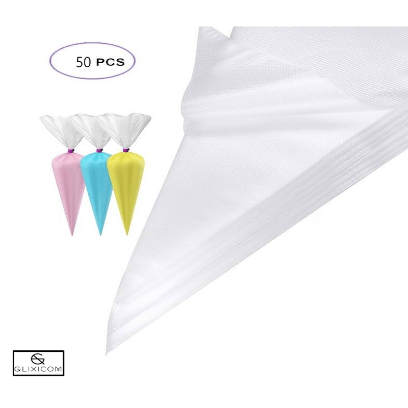Casa si Gradina - Mobilier - Feronerie si accesorii mobila - Set 50 Pungi pentru Ornare Crema Transparente Glixicom 30 cm Capacitate Aproximativa 500 ml - Infinity.ro