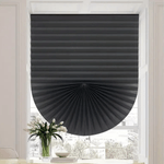 Casa si Gradina - Textile si covoare - Rulouri si jaluzele - Jaluzea Plisata cu Sistem de Prindere Autoadeziv Glixicom 60 x 150 cm Negru - Infinity.ro