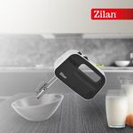 Electronice si Electrocasnice - Electrocasnice bucatarie - Mixere, tocatoare & roboti de bucatarie - Mixere - Mixer de mana ZIlan ZLN2151 Negru, 3 nivele de viteza, compact, 300W - Infinity.ro