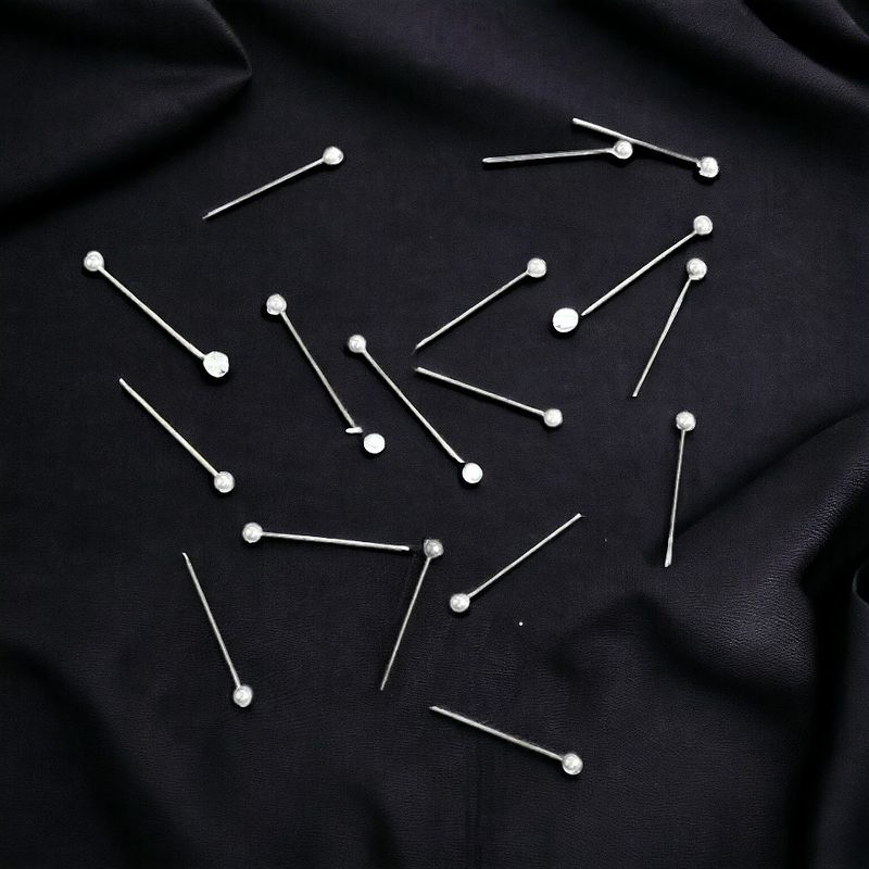 Casa si Gradina - Decoratiuni - DIY - Articole mercerie - Set 90 bolduri cu cap din plastic Crisalida, lungime 40 mm, Albe - Infinity.ro