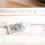 Casa si Gradina - Decoratiuni - DIY - Articole mercerie - Set 90 bolduri cu cap din plastic Crisalida, lungime 40 mm, Albe - Infinity.ro