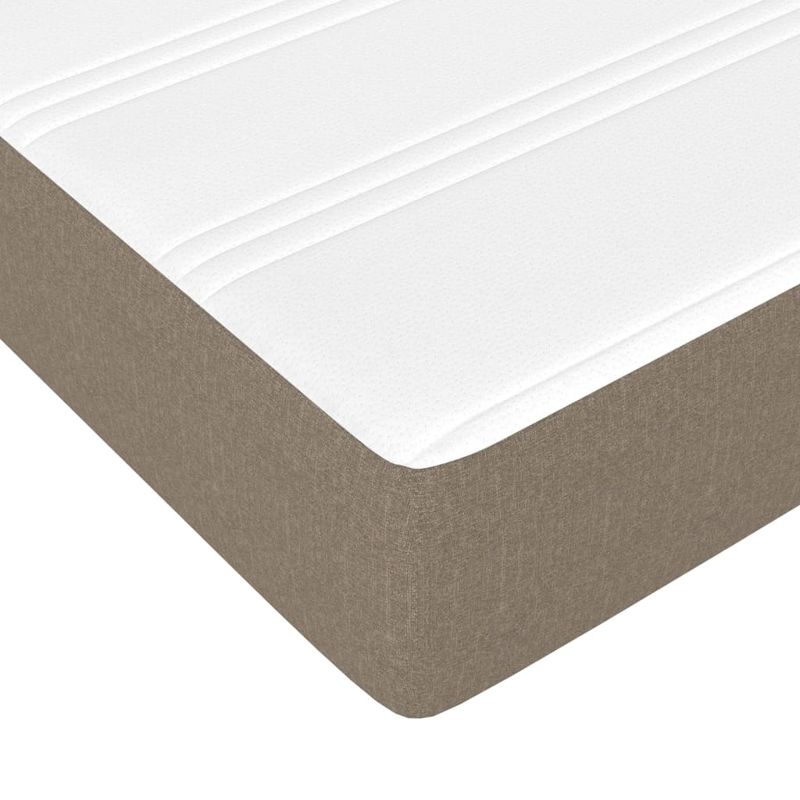 Casa si Gradina - Mobilier - Paturi si accesorii - Paturi - Pat continental cu saltea, gri taupe, 180x200 cm, textil - Infinity.ro