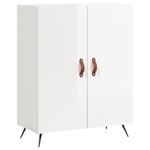 Casa si Gradina - Mobilier - Comode si corpuri - Comode - Servanta, alb extralucios, 69,5x34x90 cm, lemn compozit - Infinity.ro