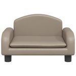 Casa si Gradina - Mobilier - Mobilier copii - Mobilier camera copiilor - Canapea pentru copii, cappuccino, 50x40x30 cm, piele ecologica - Infinity.ro