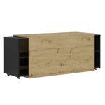 Casa si Gradina - Mobilier - Comode si corpuri - Comode - FMD Comoda TV, stejar artizanal & negru, 194,5x39,9x49,2 cm - Infinity.ro