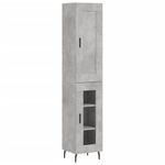 Casa si Gradina - Mobilier - Comode si corpuri - Comode - Dulap inalt, gri beton, 34,5x34x180 cm, lemn prelucrat - Infinity.ro