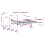 Casa si Gradina - Mobilier - Paturi si accesorii - Paturi - Pat de zi cu extensie, gri deschis, 90x190 cm, catifea - Infinity.ro