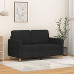 Casa si Gradina - Mobilier - Canapele si coltare - Canapele - Canapea cu 2 locuri, negru, 120 cm, material textil - Infinity.ro