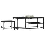 Casa si Gradina - Mobilier - Mese si birouri - Masute de cafea - Mese suprapuse de cafea, 2 buc, negru, lemn prelucrat - Infinity.ro
