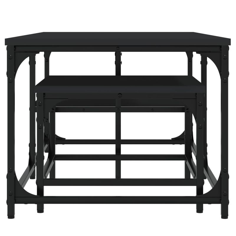Casa si Gradina - Mobilier - Mese si birouri - Masute de cafea - Mese suprapuse de cafea, 2 buc, negru, lemn prelucrat - Infinity.ro