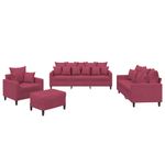 Casa si Gradina - Mobilier - Seturi de mobilier - Seturi living - Set canapele cu perne, 4 piese, rosu vin, catifea - Infinity.ro