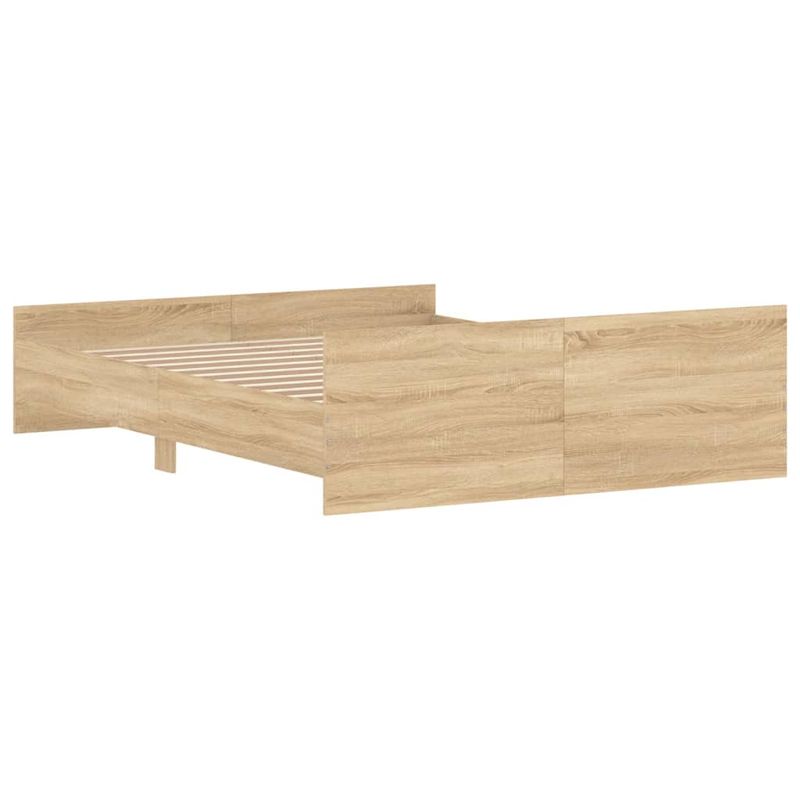 Casa si Gradina - Mobilier - Paturi si accesorii - Paturi - Cadru pat cu tablie la cap/picioare, stejar sonoma, 140x200 cm - Infinity.ro