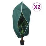 Casa si Gradina - Gradinarit si plante - Unelte gradinarit - Accesorii pentru unelte gradinarit - Huse de plante din fleece cu fermoar 2 buc. 70 g/m² 3,93x3 m, verde - Infinity.ro