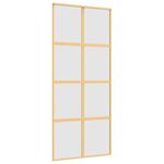 Casa si Gradina - Constructii - Usi interior, exterior si garaj - Usi interior - Usa glisanta, auriu, 90x205 cm, sticla ESG mata si aluminiu - Infinity.ro