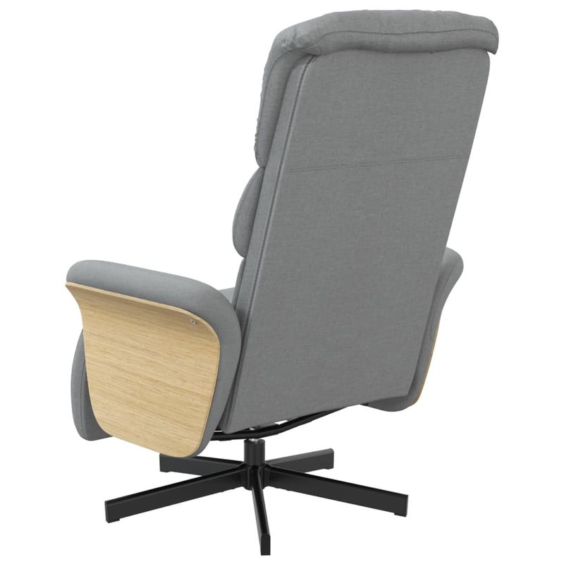 Casa si Gradina - Mobilier - Scaune si fotolii - Fotolii - Fotoliu rabatabil cu suport de picioare, gri deschis, textil - Infinity.ro