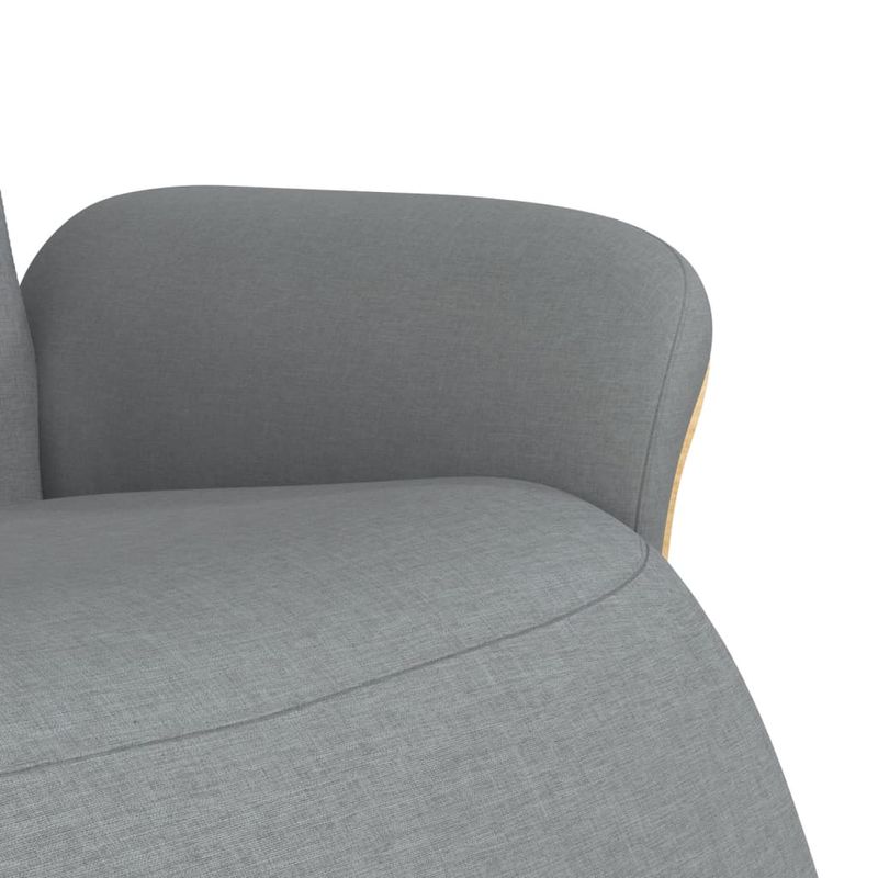 Casa si Gradina - Mobilier - Scaune si fotolii - Fotolii - Fotoliu rabatabil cu suport de picioare, gri deschis, textil - Infinity.ro