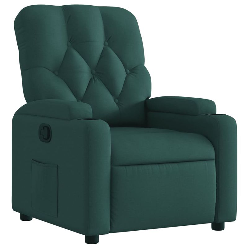 Casa si Gradina - Mobilier - Scaune si fotolii - Fotolii - Fotoliu rabatabil, verde inchis, material textil - Infinity.ro