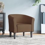 Casa si Gradina - Mobilier - Scaune si fotolii - Fotolii - Fotoliu tip cuva, maro, material textil - Infinity.ro