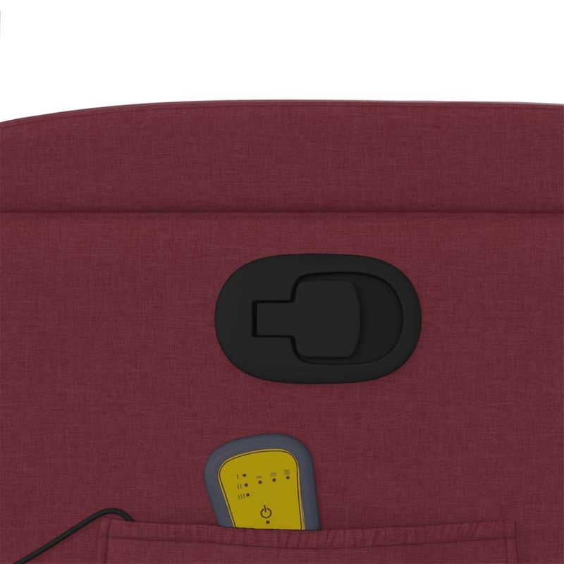 Ingrijire personala si Cosmetice - Sanatate si wellness - Articole wellness - Fotolii de masaj - Fotoliu rabatabil de masaj cu ridicare, rosu vin, textil - Infinity.ro