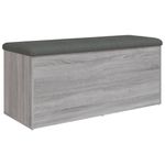 Casa si Gradina - Mobilier - Canapele si coltare - Banchete - Banca de depozitare, gri sonoma, 102x42x45 cm, lemn prelucrat - Infinity.ro