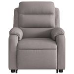Casa si Gradina - Mobilier - Scaune si fotolii - Fotolii - Fotoliu electric rabatabil cu ridicare, gri taupe, textil - Infinity.ro