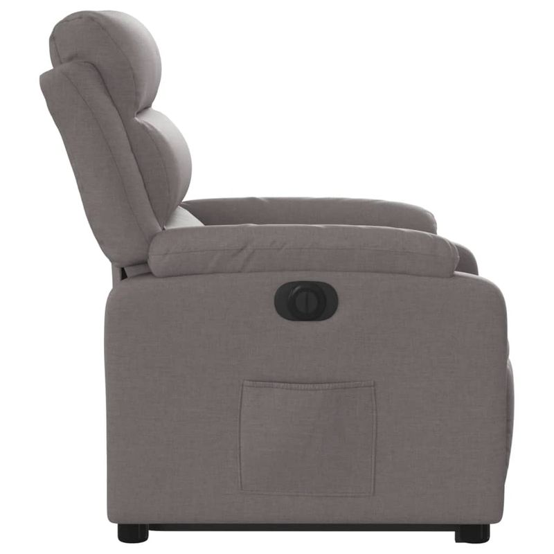 Casa si Gradina - Mobilier - Scaune si fotolii - Fotolii - Fotoliu electric rabatabil cu ridicare, gri taupe, textil - Infinity.ro