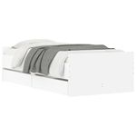 Casa si Gradina - Mobilier - Paturi si accesorii - Paturi - Cadru pat cu sertare, alb, 75x190 cm, mic single - Infinity.ro